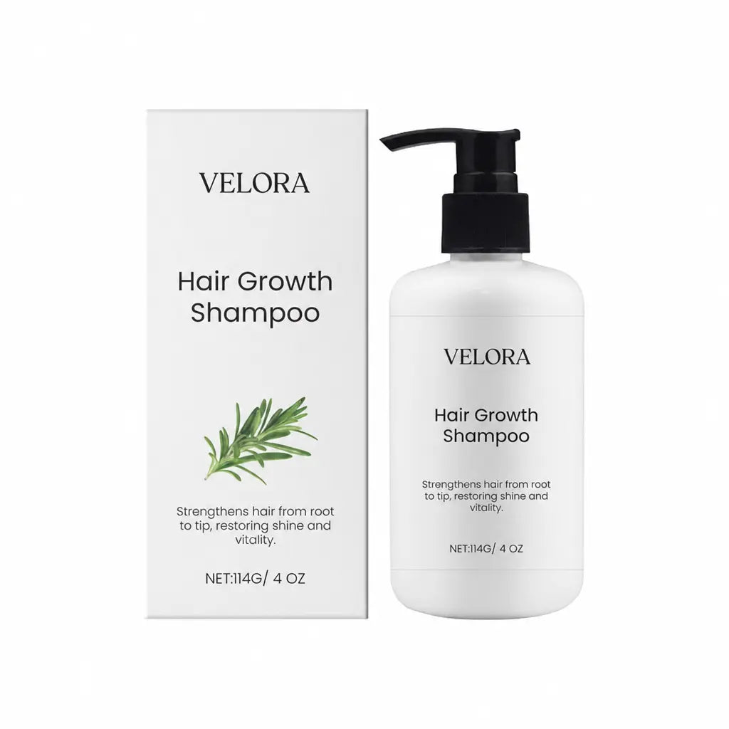 VELORA Shampoo de Crecimiento Capilar — Fortalece de Raíz a Puntas, 114g