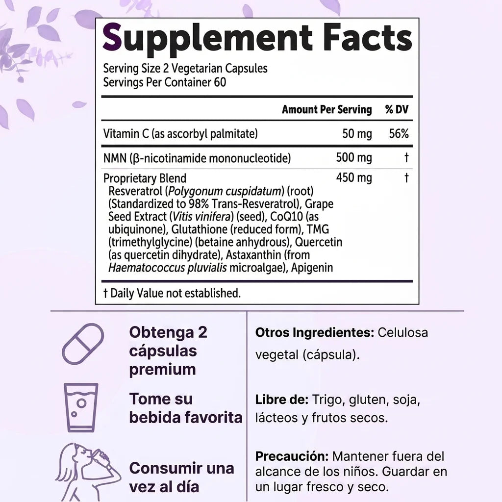 Complejo NMN 10-en-1 Anti-Edad VELORA Labs™