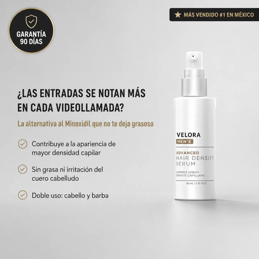VELORA MEN'S™ Densidad Capilar y Barba | Nanoxidil 5%