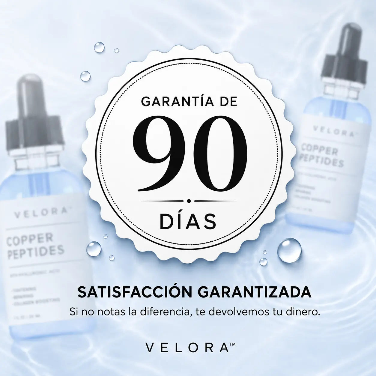 VELORA™ Sérum de Péptido de Cobre + GHK + Ácido Hialurónico