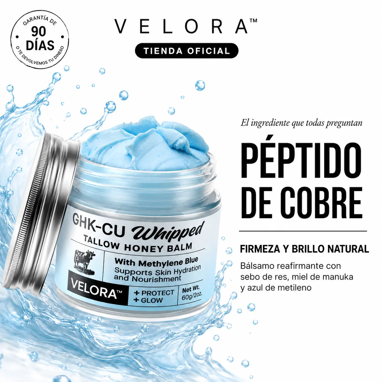 VELORA™ Bálsamo GHK-Cu de Péptido de Cobre