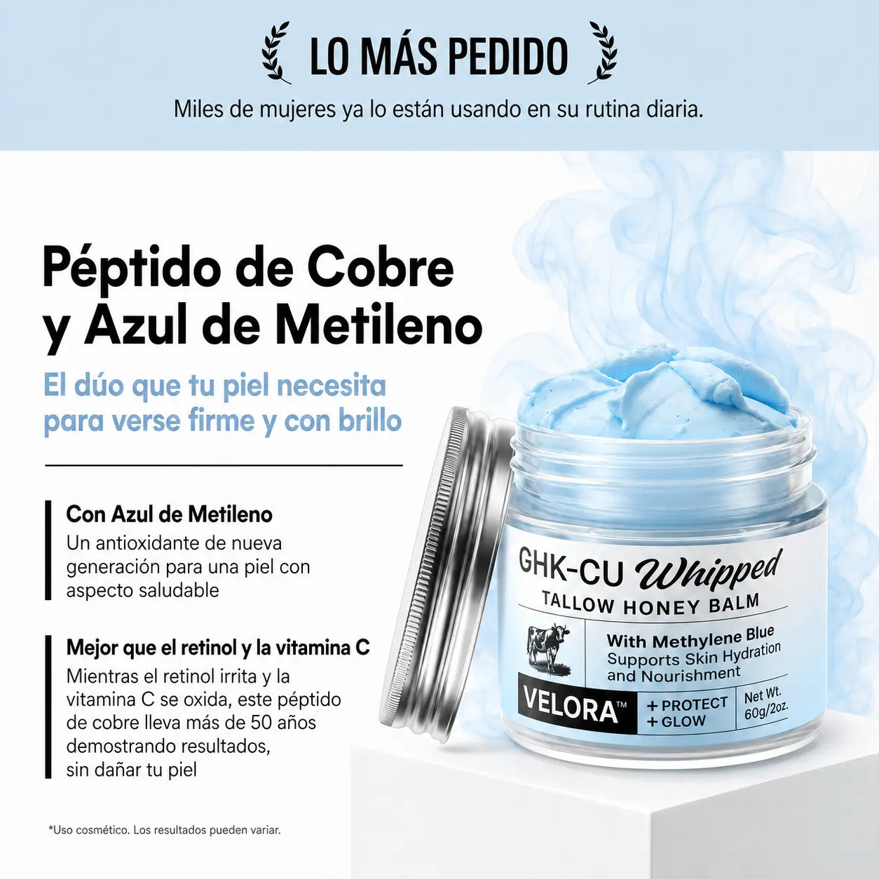 VELORA™ Bálsamo GHK-Cu de Péptido de Cobre