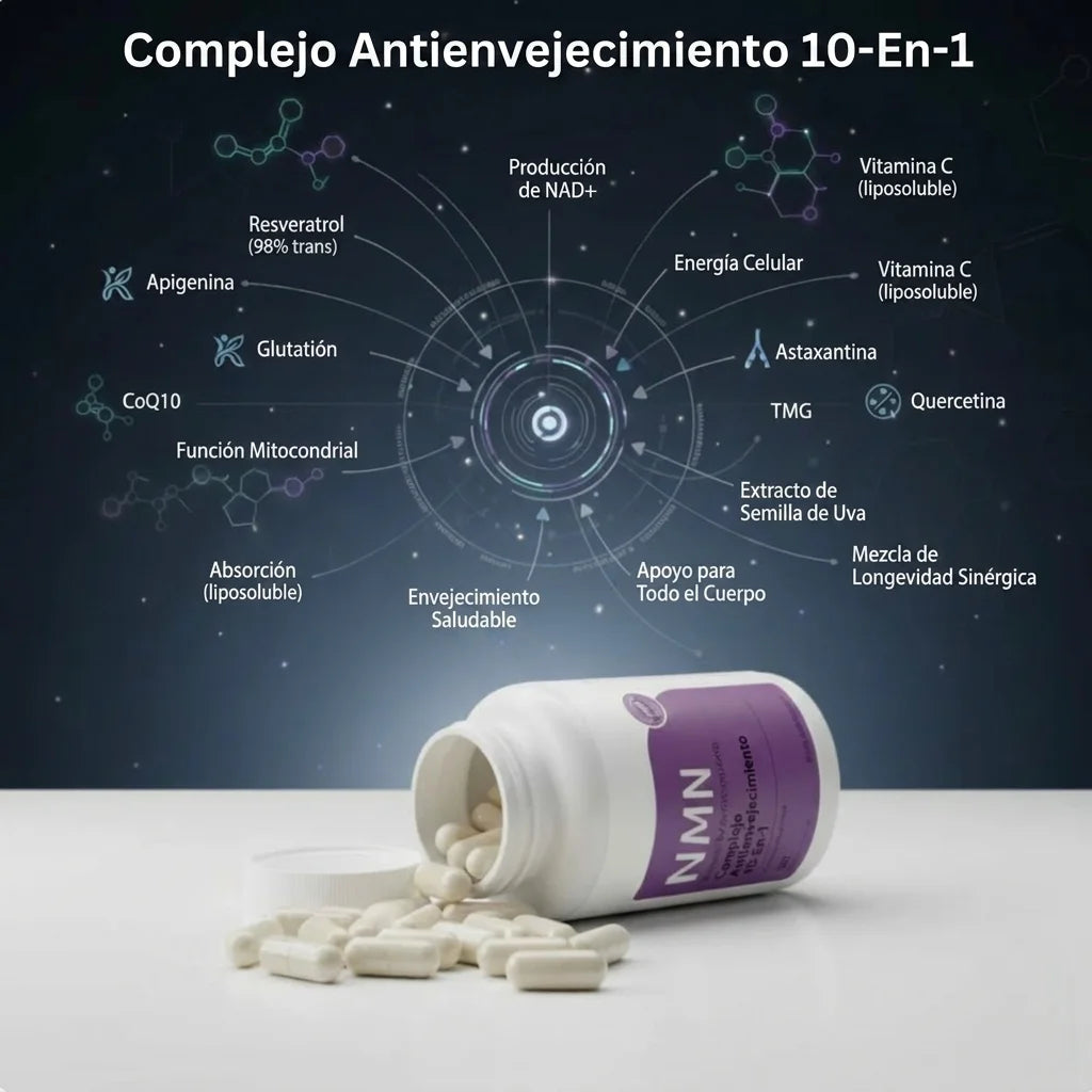Complejo NMN 10-en-1 Anti-Edad VELORA Labs™